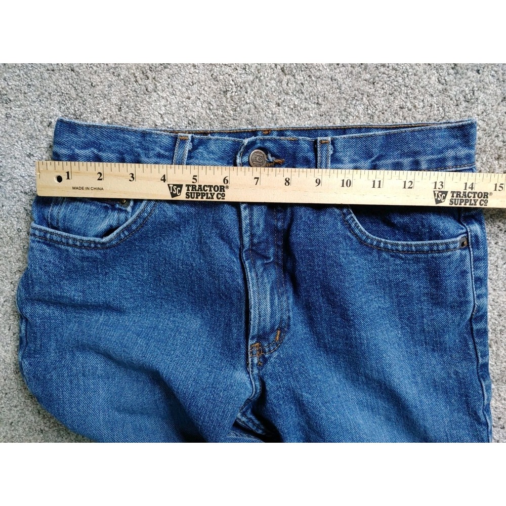 Vtg lei Denim Jeans Womens Sz 5 Bohemian Flare Patch Floral Embellished Cottage - Picture 3 of 9